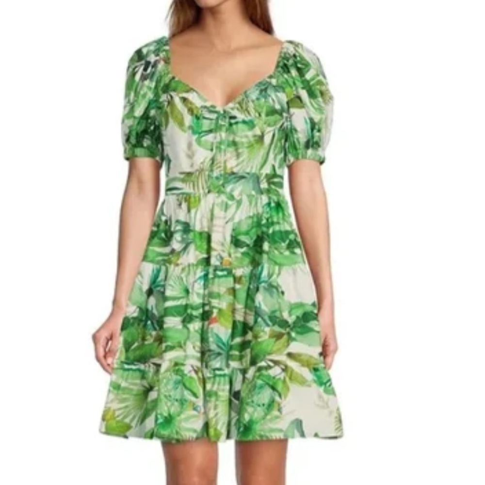 Antonio Melani Paola Green Floral Dress - Picture 1 of 5